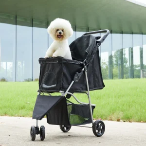 Foldable Pet Stroller for Small Dogs and Cats