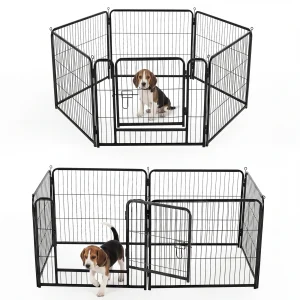 6 Panels Metal Dog Playpen/ Fence 24 Inch to 40 Inch
